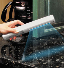 UV light kills germs on quartz countertops