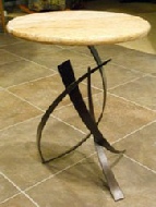 handmade granite tables and wrought iron bases